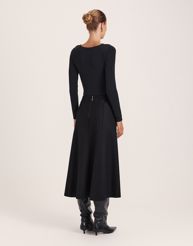 SABA - Karla Wool Panel Midi Skirt