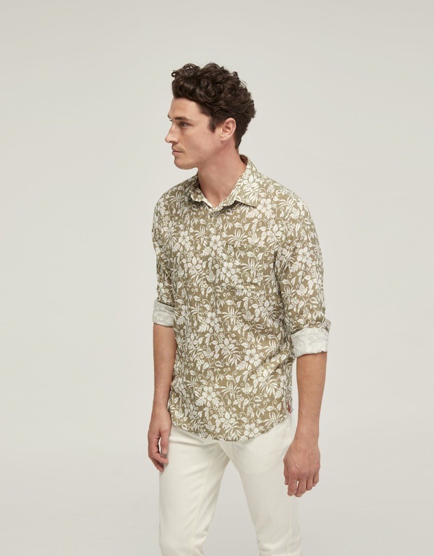 Oxford - Holloway Linen Blend Printed Shirt