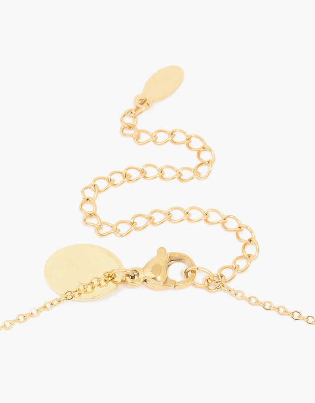 Lovisa - Waterproof Gold Plated Stainless Steel Cubic Zirconia Lock & Key Necklace