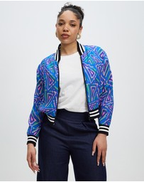 The Social Outfit - Silk Aviator Jacket - Fariba's Triangles