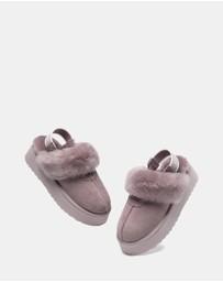 EVERAU - Australian Shepherd Ugg Waffle Platform Cow Suede Upper House Shoes