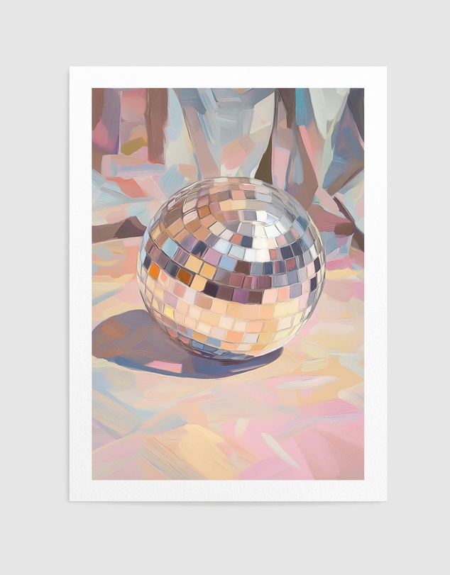 Olive et Oriel - Pastel Disco Ball by Melloi Art Prints Art Print