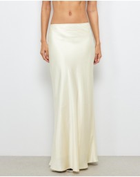 AERE - Bias Maxi Satin Skirt