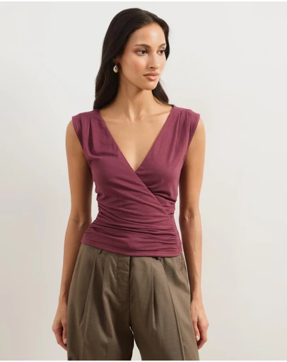 Atmos&Here - Luna Cross Over Off Shoulder Top