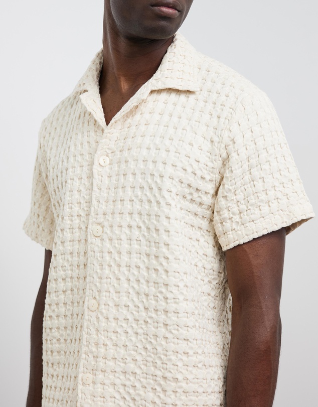 OAS Company - Ecru Cuba Waffle Shirt