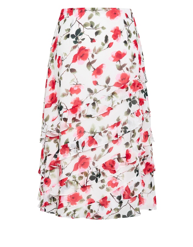 City Chic - Skai Fleur Print Maxi Skirt