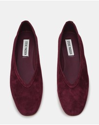 Steve Madden - Leni Wine Suede Flats