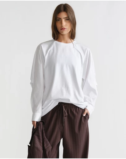 Decjuba - D-Luxe Spliced Poplin Tee