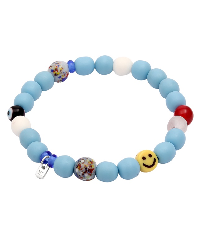 Kuzzoi - ICONIC EXCLUSIVE - Mixed Bead Bracelet with Smiling Face
