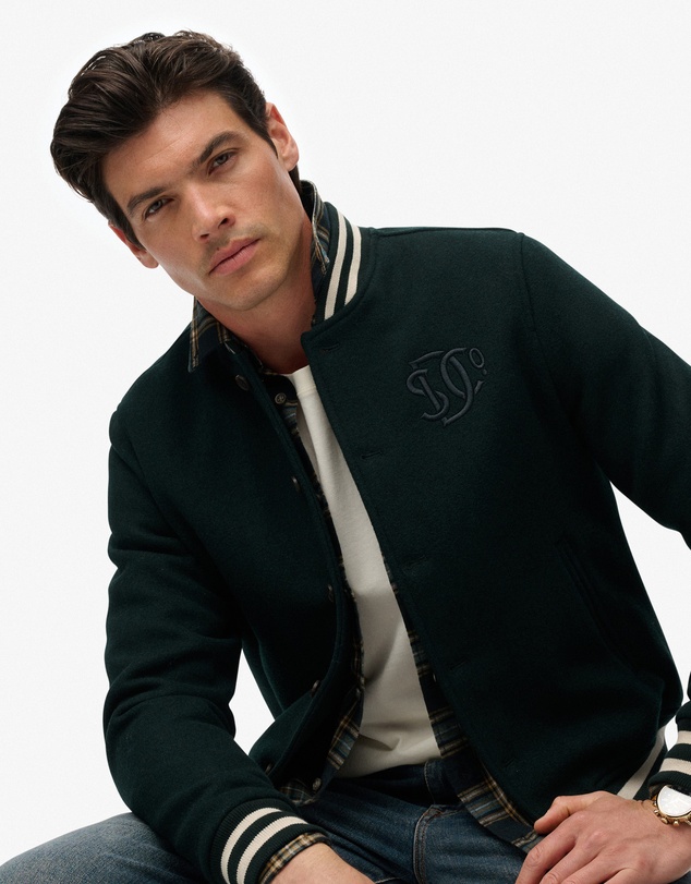 Superdry - Varsity Monogram Wool Bomber