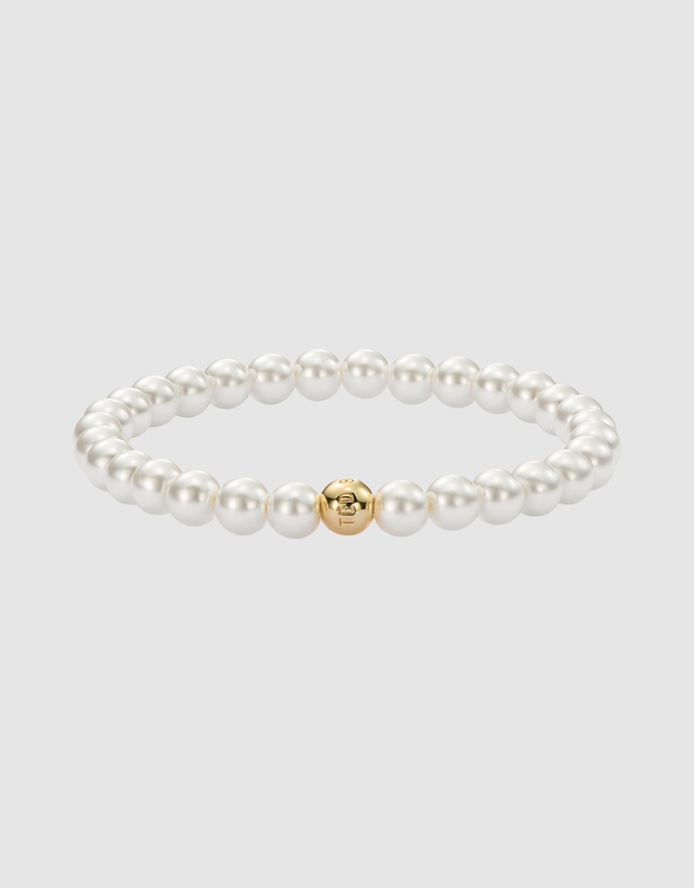 Ted Baker - LORENA: Logo Bead Pearl Elasticated Bracelet
