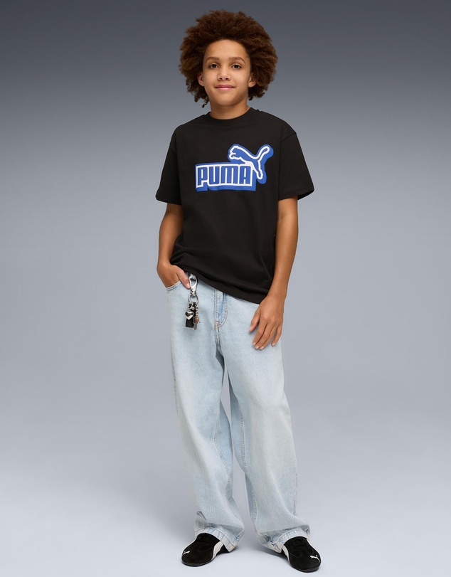 Puma - Essentials Logo Relaxed Front Graphic T-Shirt - Teens