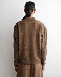 COS - Merino Wool-Yak Zip-Up Polo Shirt
