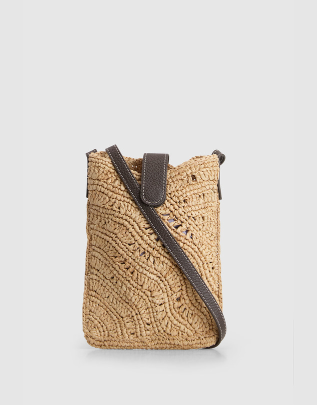 Evity - Camile Mini Raffia Crossbody Bag