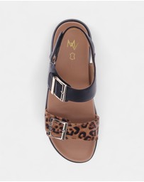 Mia Vita - Bettina Slingback Sandal - Black Leopard