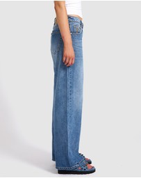 ONE TEASPOON - Jackson Mid Waist Wide Leg Denim Jeans