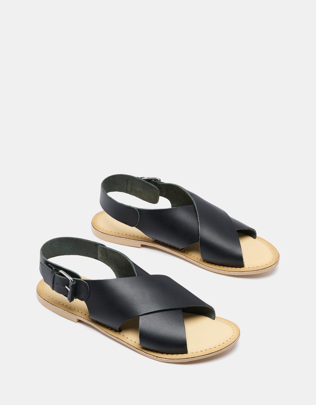 Just Because - Cleo Leather Slingback Flats