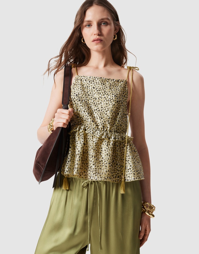 & Other Stories - Peplum-Frill Strap Top