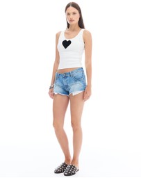 THE TALES - We Love 3D Velvet Heart Singlet