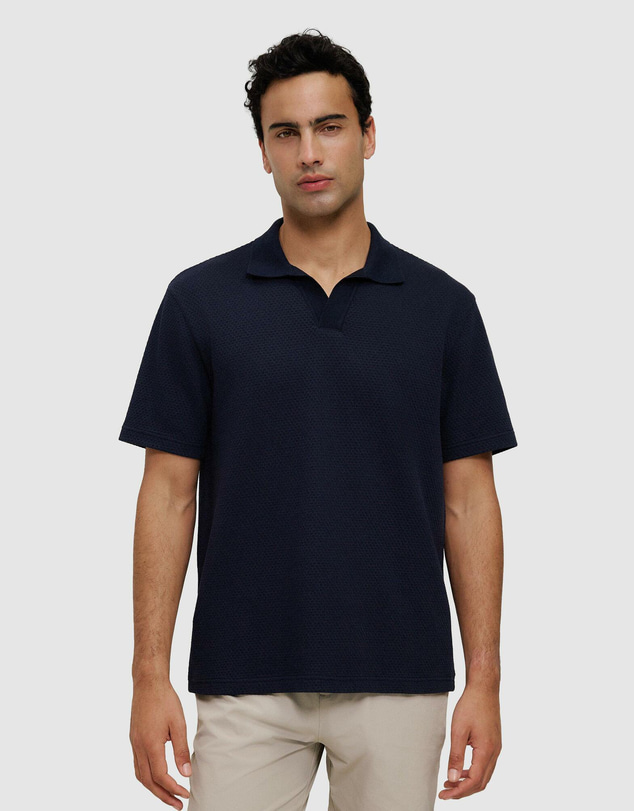Trenery - Jacquard Diamond Stitch Polo