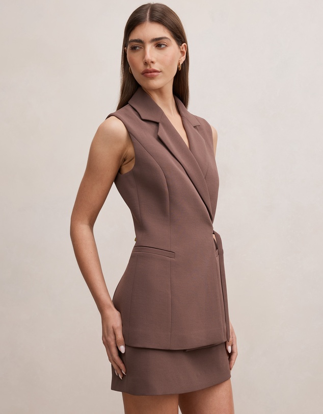 Forever New - Demi Tie Sleeveless Blazer