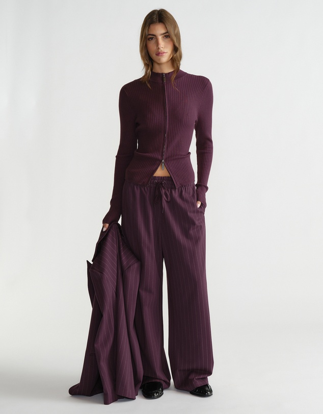 Decjuba - D-Luxe Knit Zip LS Top