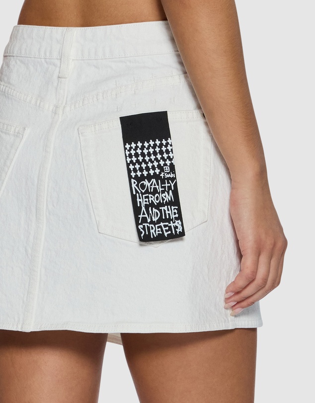 Ksubi - Rap Skirt Curve Ecru