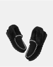 EVERAU - Australian Shepherd Ugg Popo Moccasins Cow Suede Upper Moccasins