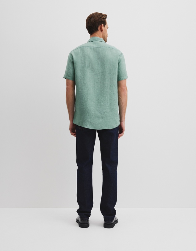 Country Road - Regular Fit Organically Grown Delave Linen Short Sleeve Shirt