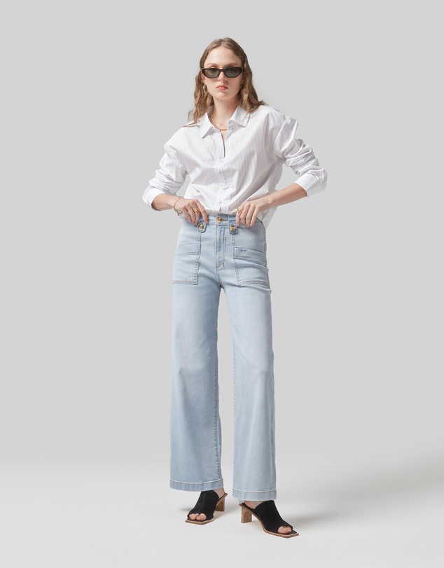 DRICOPER DENIM - Carrie Sunbleached Wide Straight Leg Jeans