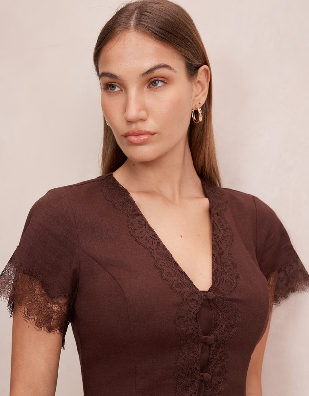 Forever New - Ingrid Lace Trim Blouse