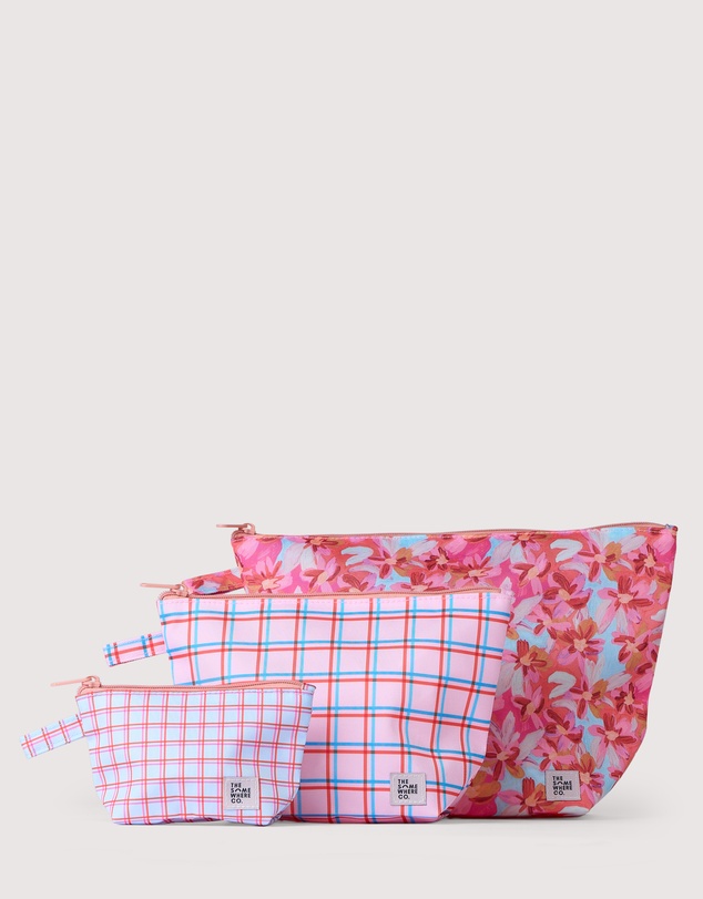 The Somewhere Co - Flor Del Sol Handy Pouch Trio