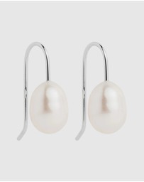 Najo - Isla Silver Pearl (White) Earring