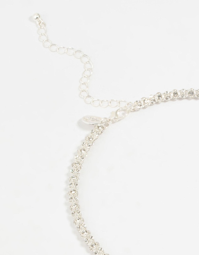 Lovisa - Silver Plated Diamante Fireball Chain Necklace