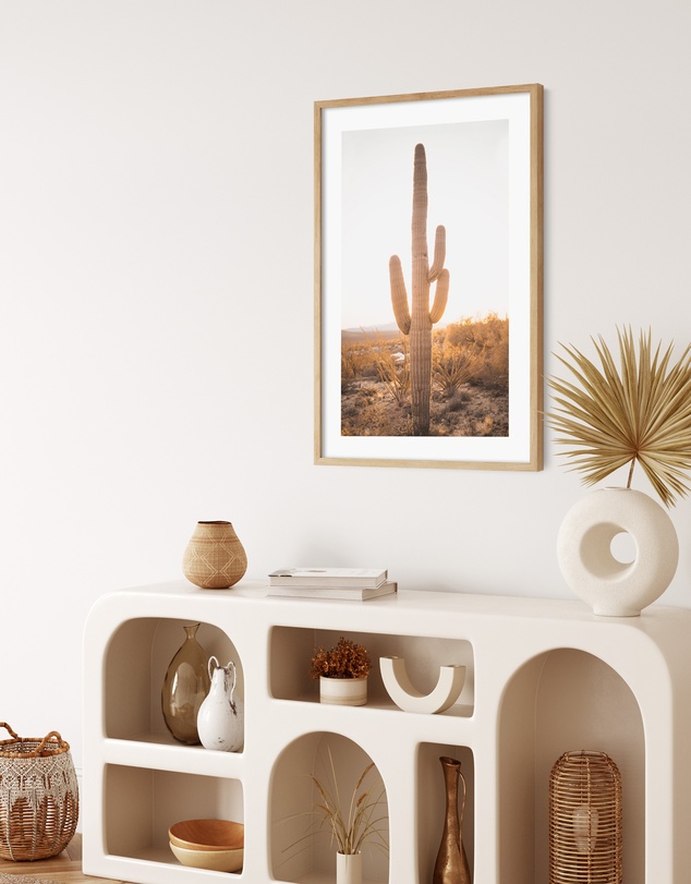 Olive et Oriel - Sunset Cactus Art Print