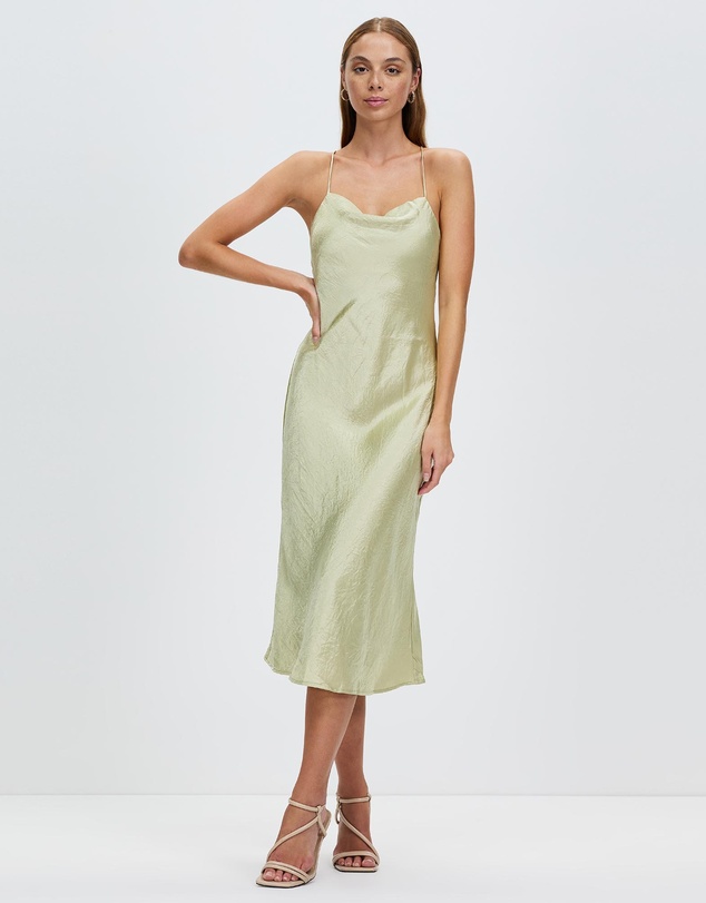 Third Form - Crush Bias Cowl Slip Dress