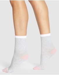 Levante - 3 Pack Lina Fine Stripe Crew Sock