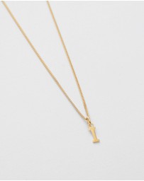 Kirstin Ash - I Outline Initial Necklace