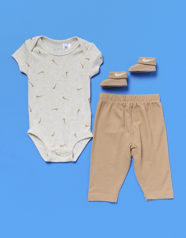 Nike - 3-Pack Bodysuit Waffle Pants Set - Babies