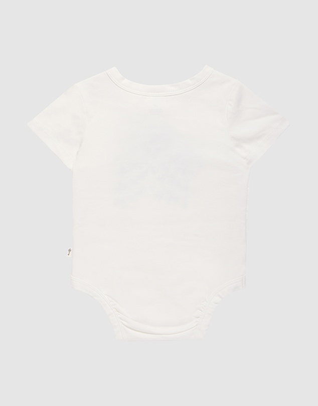 Fleur Harris - 'Up To The Land Of Goodies' Treasured Short Sleeve Bodysuit in Porcelain