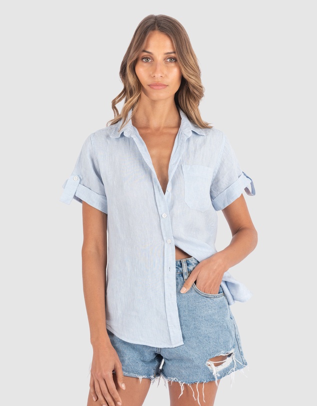 CAMIXA - FEBE Short Sleeve Linen shirt