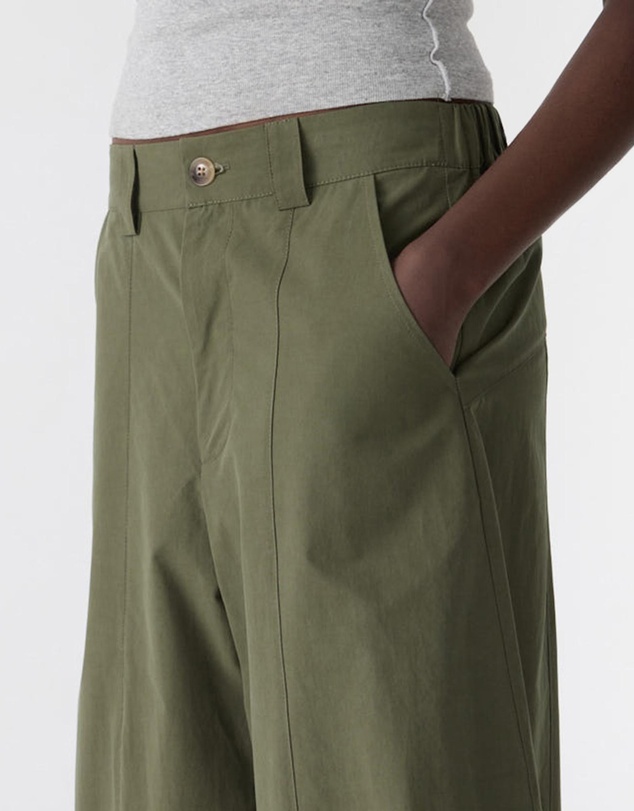 Bassike - Crushed Cotton Barrel Pants