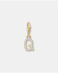 THOMAS SABO - Charm Pendant Letter Q Gold Plated