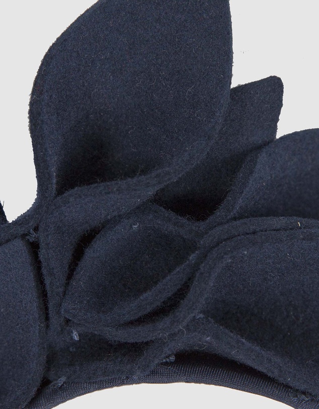 Max Alexander - Felt Navy Winter Racing Fascinator