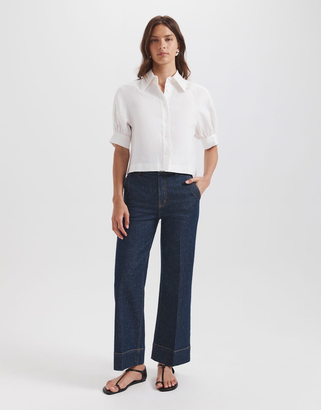 SABA - Lila Linen Puff Sleeve Top