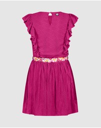 B.Nosy - Embroidered Ruffle Dress - Kids-Teens