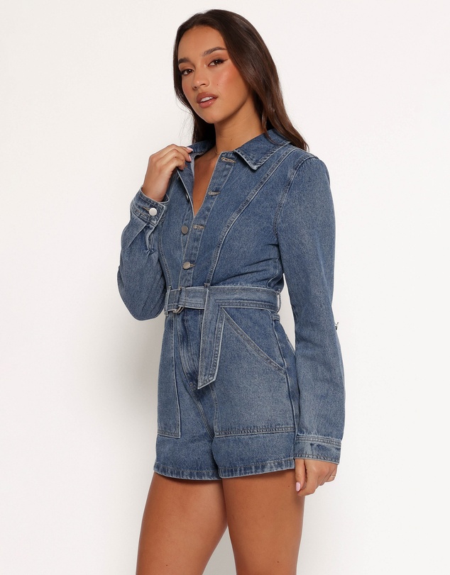 Petal & Pup - Brady Denim Playsuit - Blue