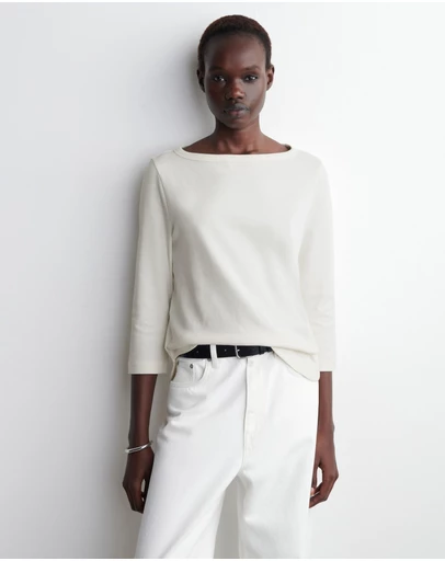 COS - 3/4 Sleeve Cotton Top