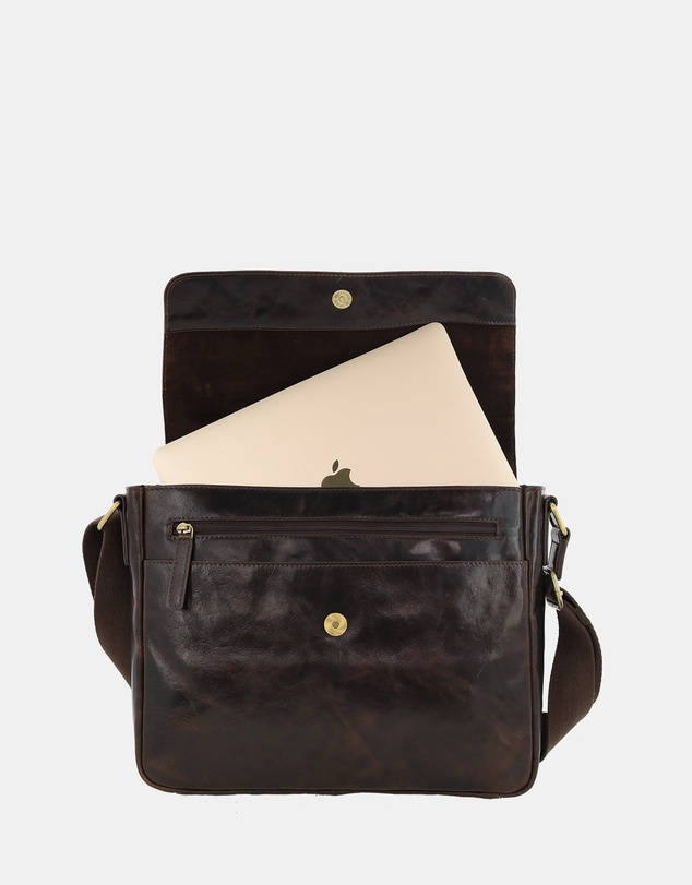 Pierre Cardin - Pierre Cardin Men's Leather Classic Messenger/Computer Bag