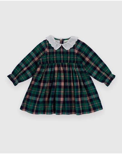 Goldie + Ace - Daphne Long Sleeve Smocked Dress - Babies-Kids